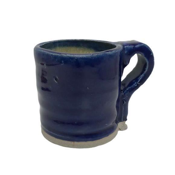 Vintage Mexican Pottery Mug Signed Sasha Blue Mission Style Handcrafted Cup VTG - Picture 4 of 12